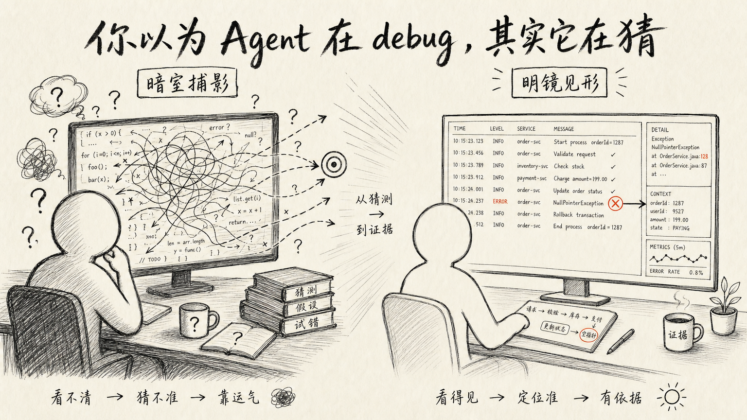 你以为 Agent 在 debug，其实它在猜