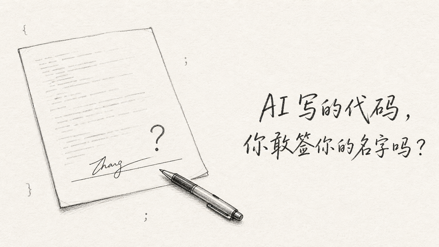 AI 写的代码，你敢签你的名字吗？