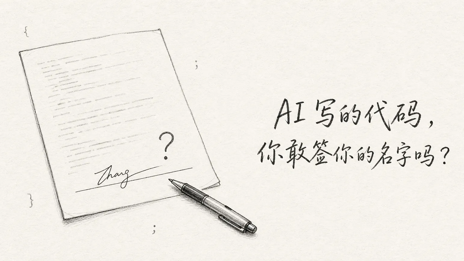 AI 写的代码，你敢签你的名字吗？