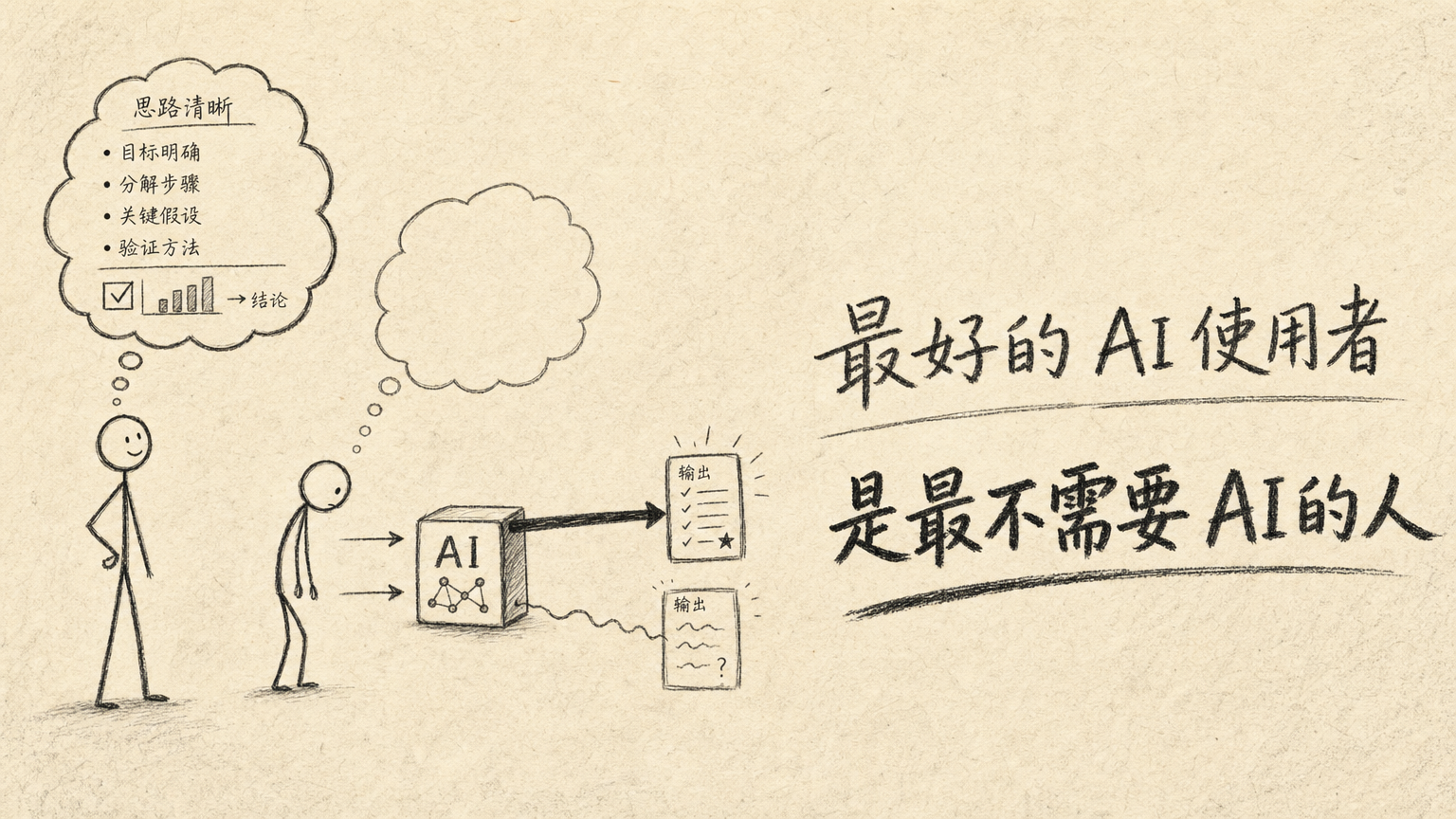 最好的 AI 使用者，是最不需要 AI 的人
