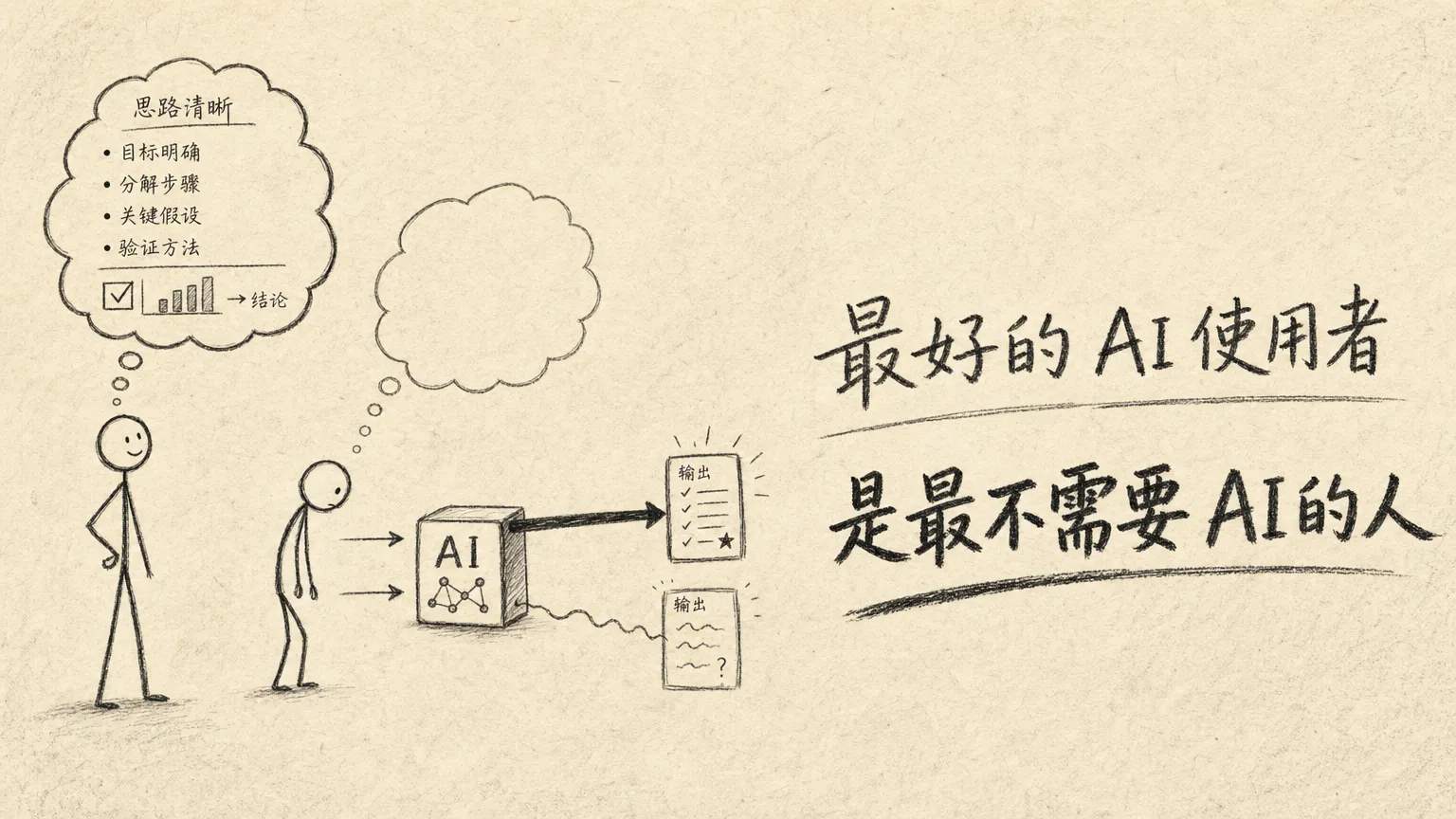 最好的 AI 使用者，是最不需要 AI 的人