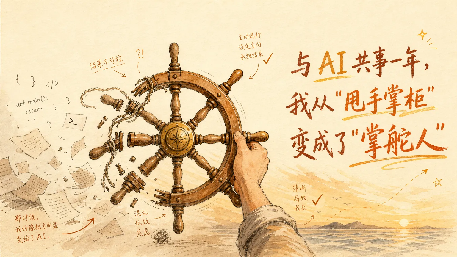 与 AI 共事一年，我从"甩手掌柜"变成了"掌舵人"