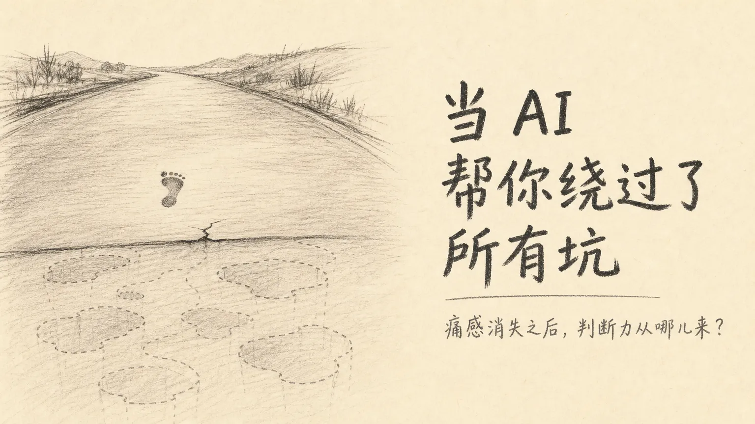 当 AI 帮你绕过了所有坑——痛感消失之后，判断力从哪儿来？
