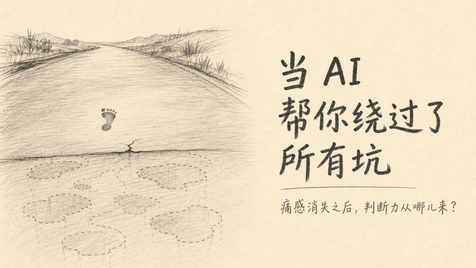 当 AI 帮你绕过了所有坑——痛感消失之后，判断力从哪儿来？