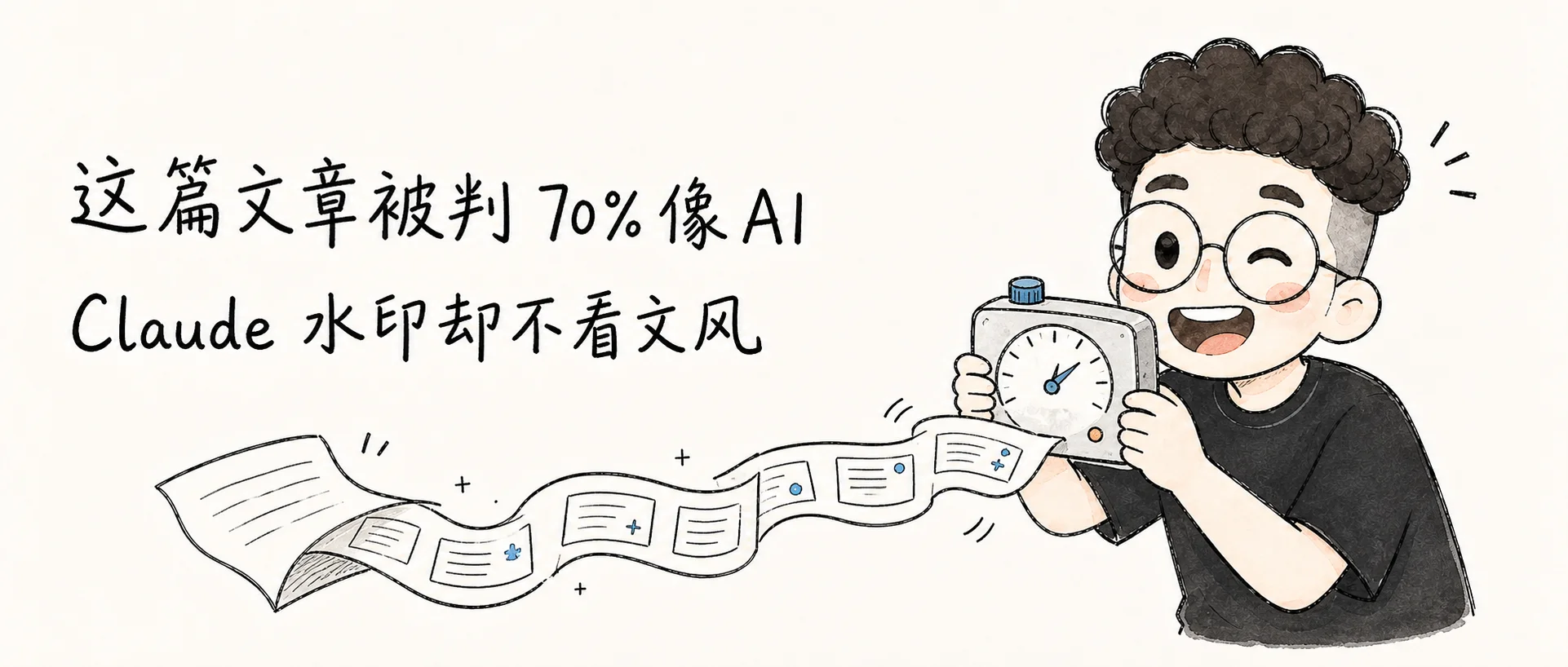这篇文章被判 70% 像 AI,Claude 水印却不看文风
