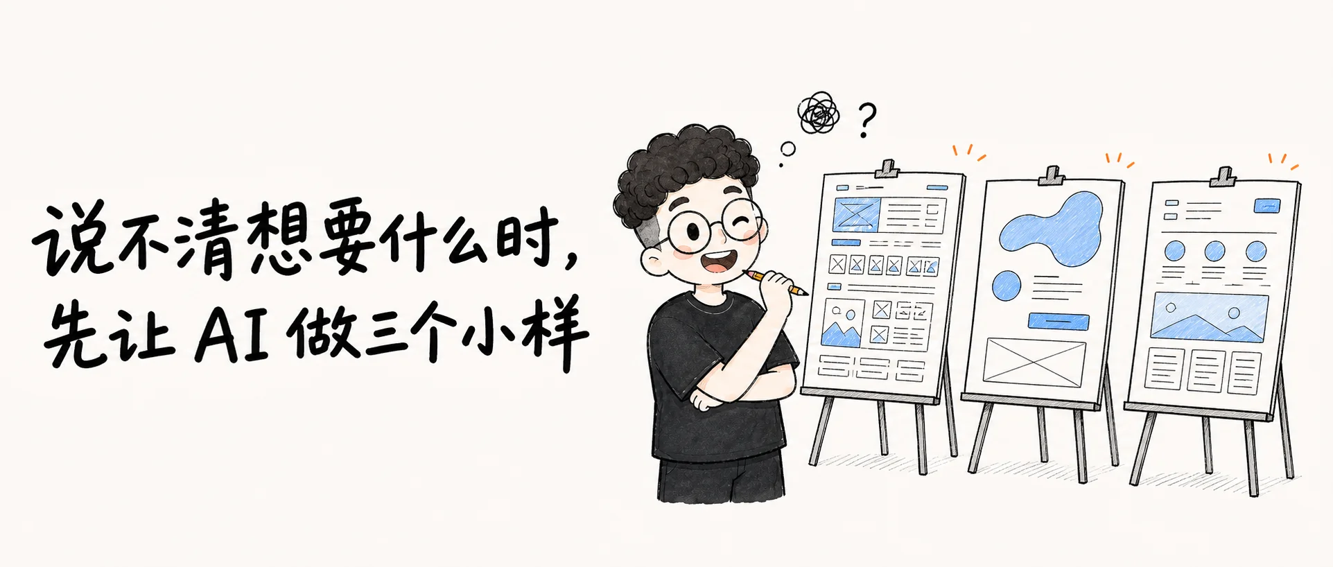 说不清想要什么时,先让 AI 做三个小样