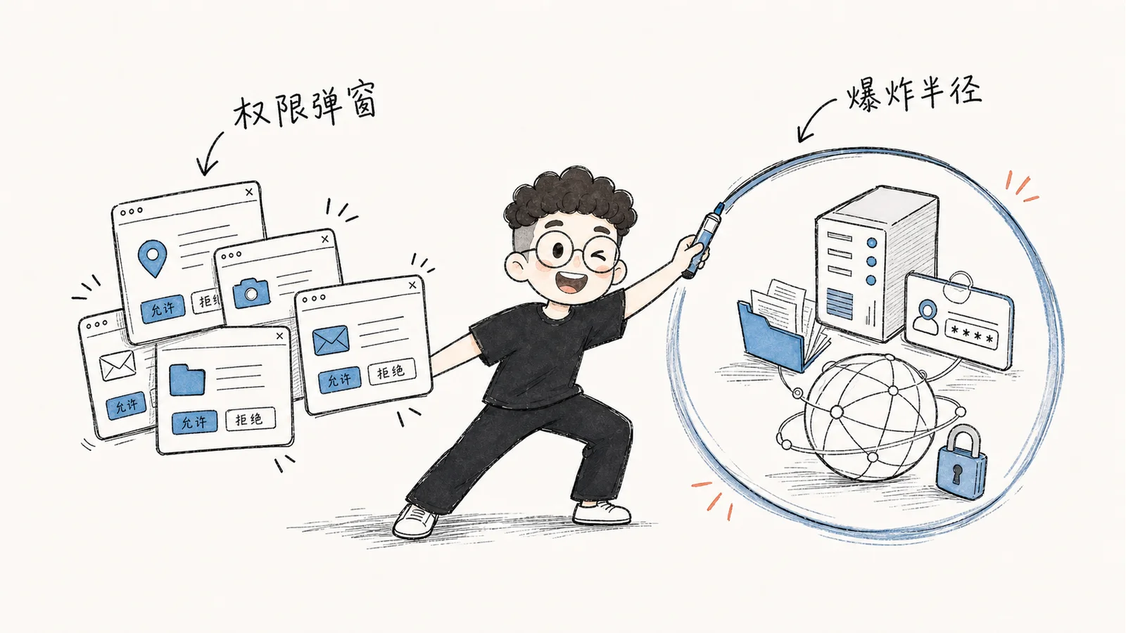 权限弹窗与爆炸半径的区别