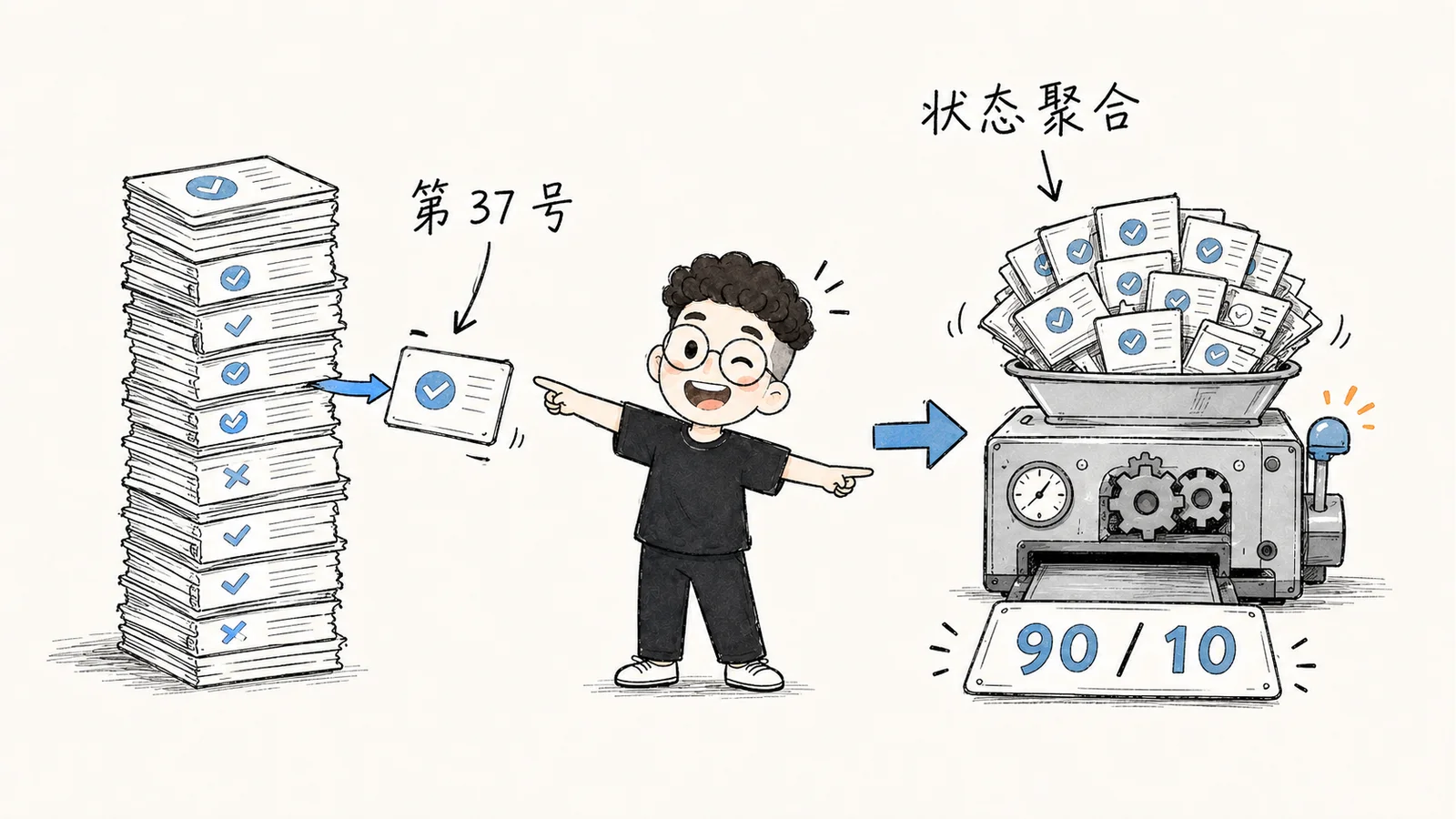 检索第 37 号记录与聚合 90 比 10 的状态是两类任务
