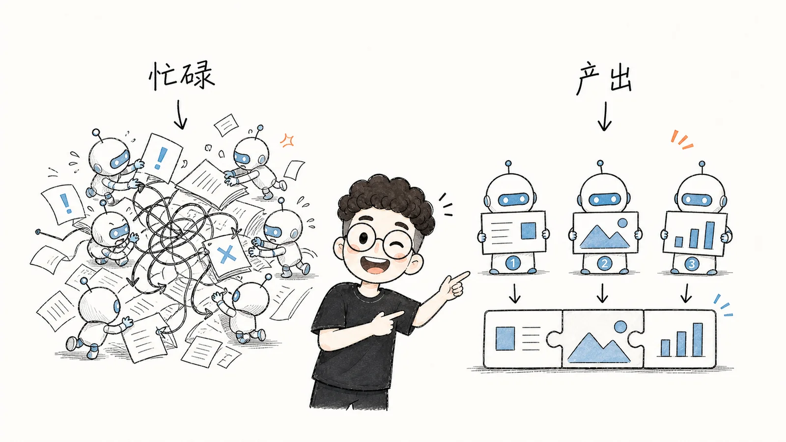 忙碌的蜂群与有效产出的对比