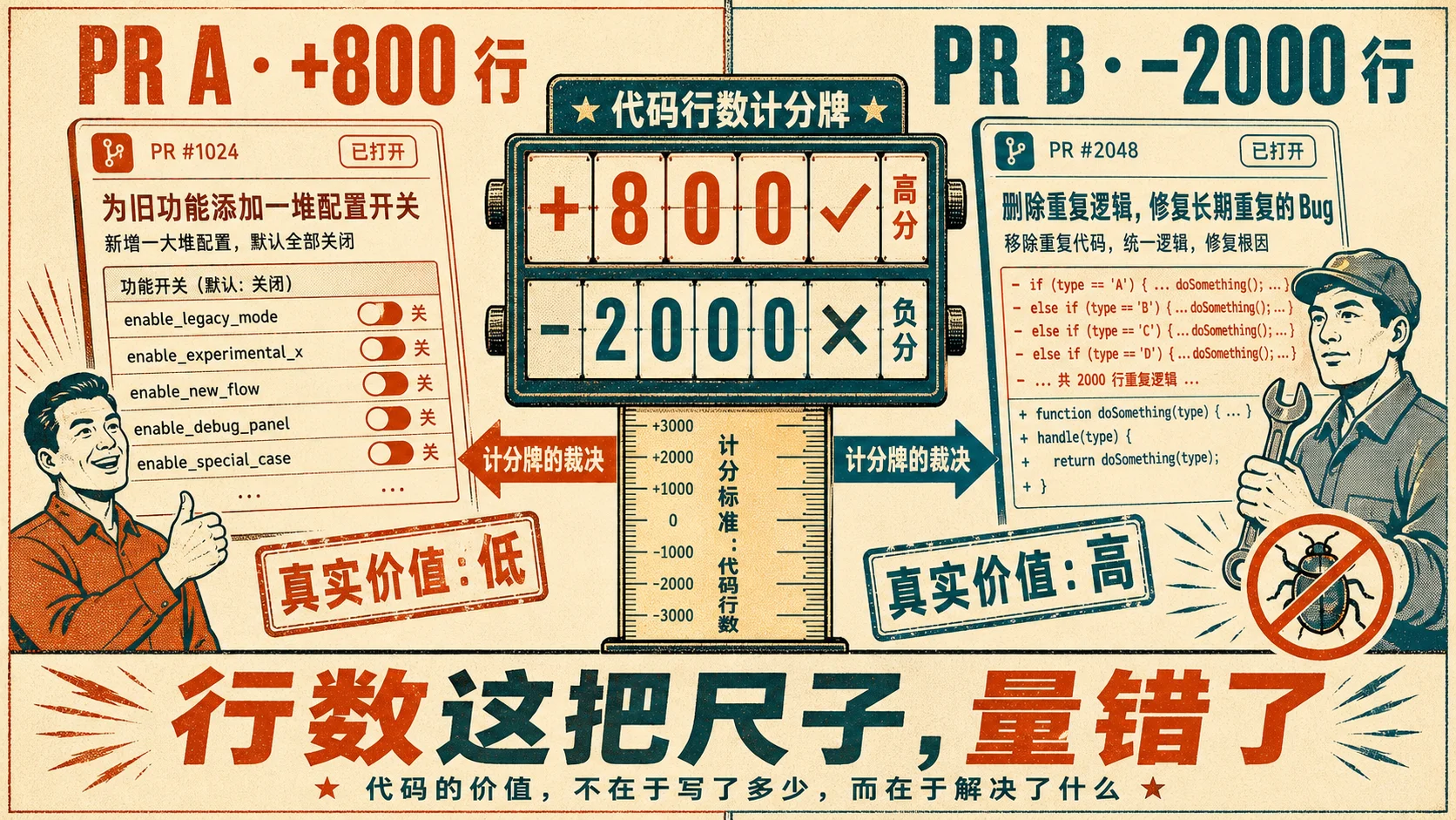 代码行数这把尺子,量错了