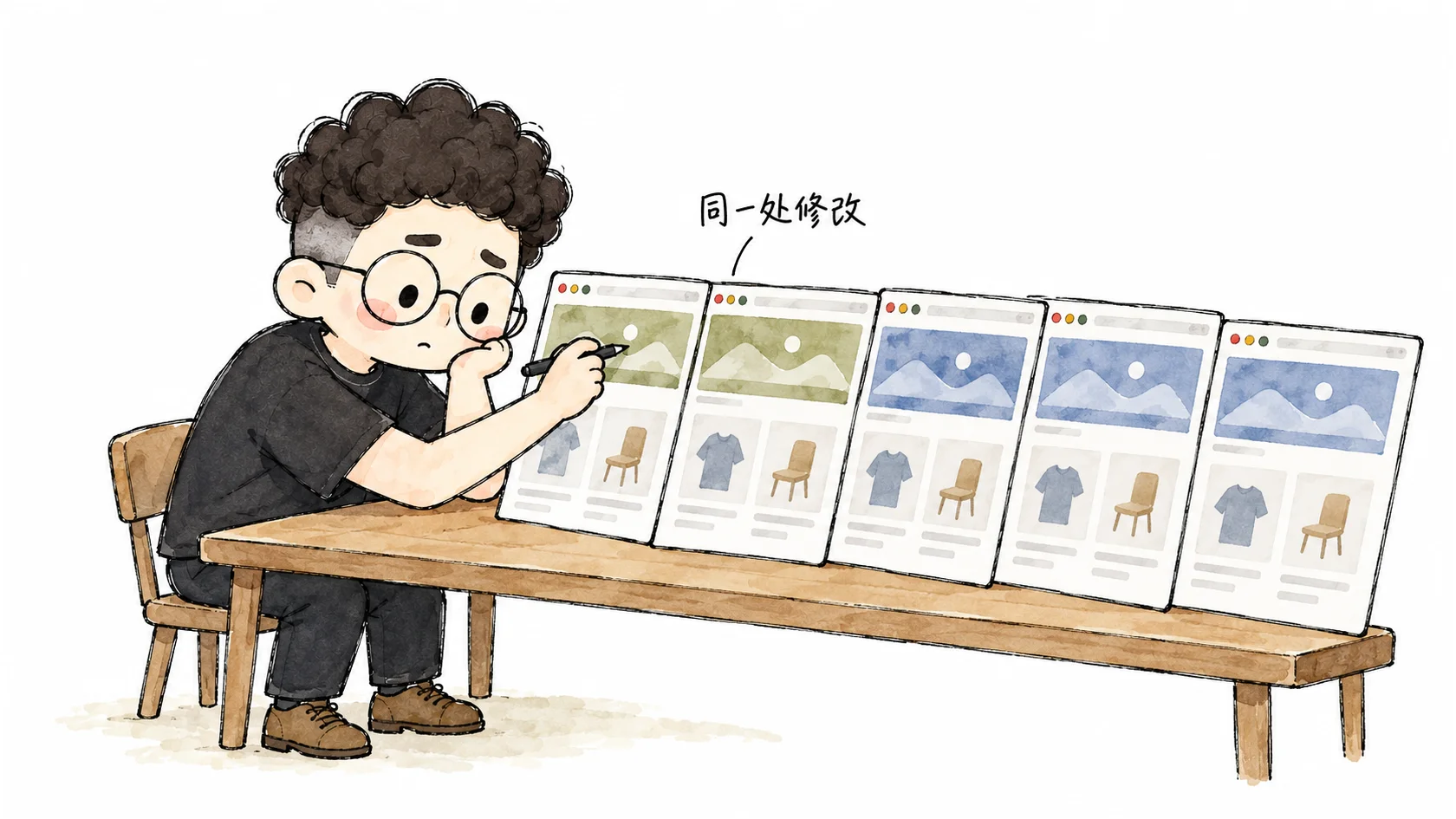 同一处页面修改，需要在多份独立活动页中重复完成