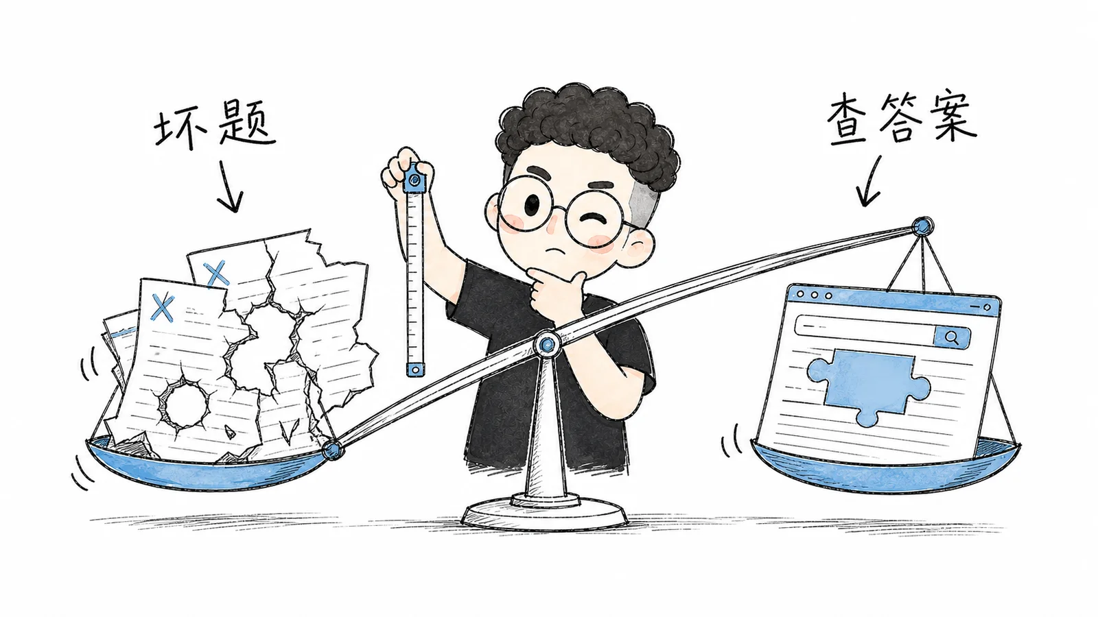 坏题与查答案同时污染 benchmark