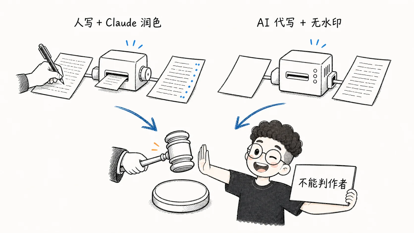 水印能说明工具处理过,却不能判定文章作者