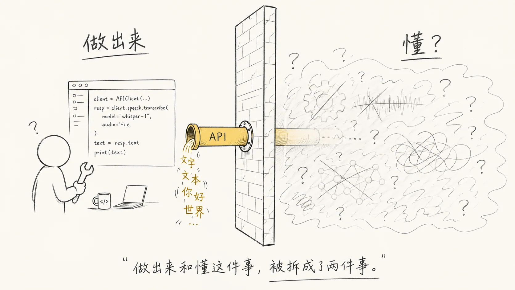做出来和懂被一面墙隔开
