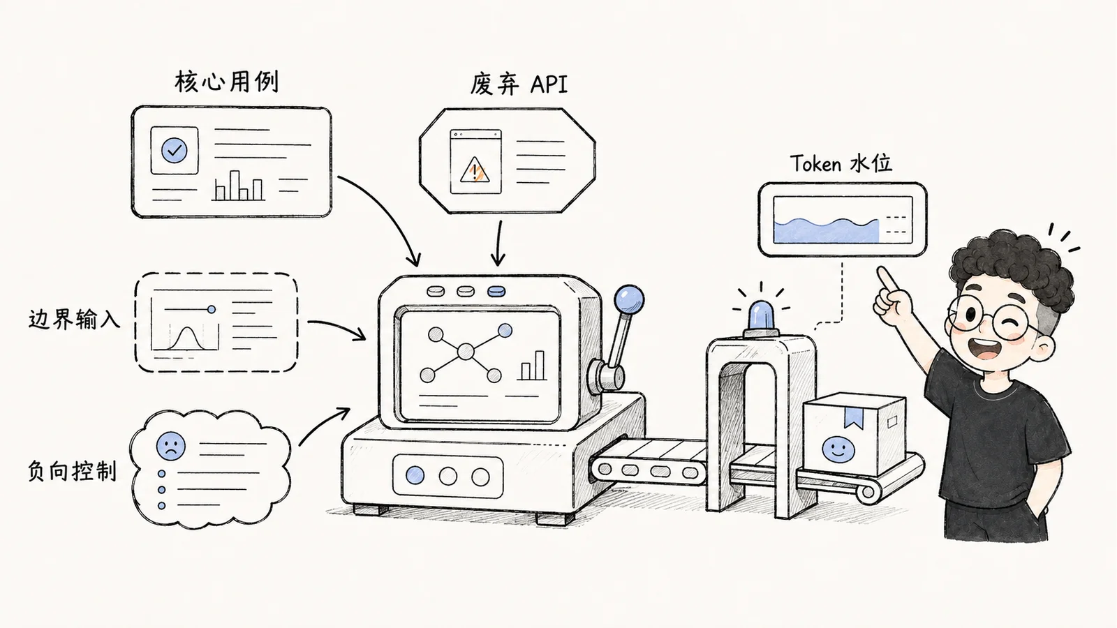 Skill Eval 用核心、废弃 API、边界和负向用例共同验收