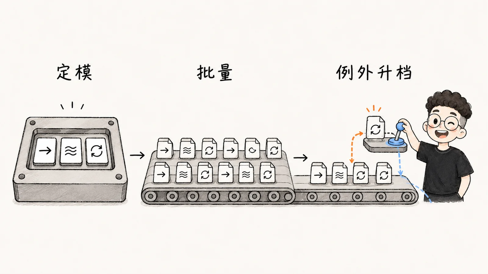 定模覆盖主要变体,批量实施遇到例外时再升档