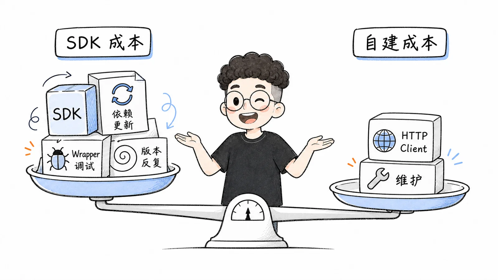 SDK 成本与自建客户端成本的总账