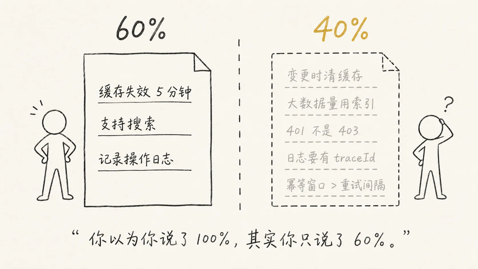 你以为你说了100%,其实你只说了60%